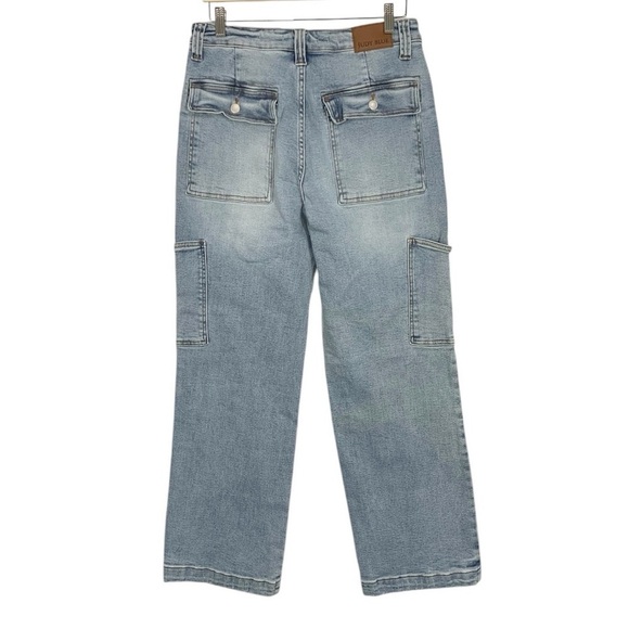 Judy Blue High RIse Stretch Denim Wide leg Cargo Jeans Size 31 - Picture 5 of 11